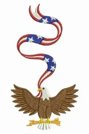 American Eagle Ribbon Embroidery Design Mega Sale