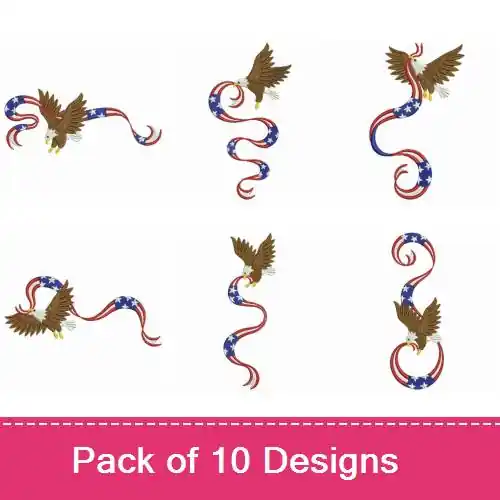 Direct From Factory American Eagle 2 Embroidery design pack by Ace Points, Embroidery Packs on EmbroideryDesigns.com