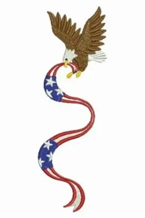 American Eagle Ribbon Embroidery Design Clearance