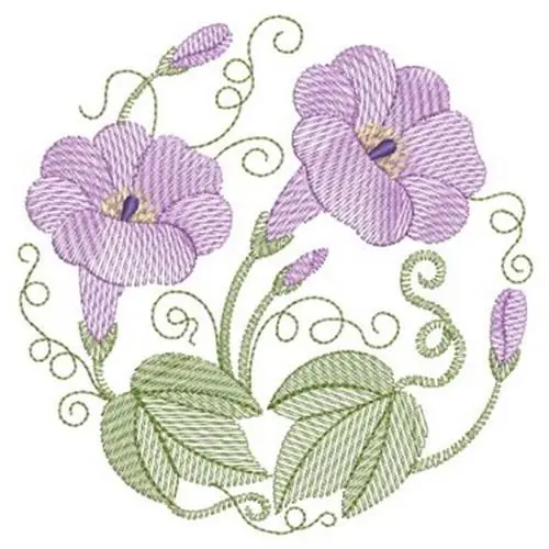 Morning Glory Circle Embroidery Design Order Now
