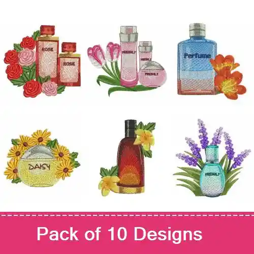 Secure Checkout Perfume Collection Embroidery design pack by Ace Points, Embroidery Packs on EmbroideryDesigns.com