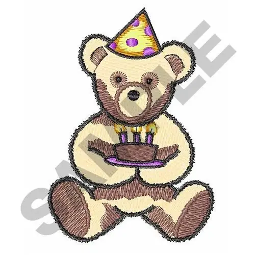 BIRTHDAY TEDDY BEAR Embroidery Design Get Yours
