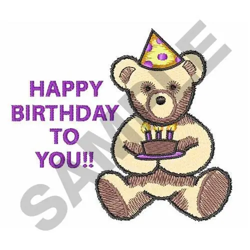 Last Chance HAPPY BIRTHDAY TO YOU Embroidery Design