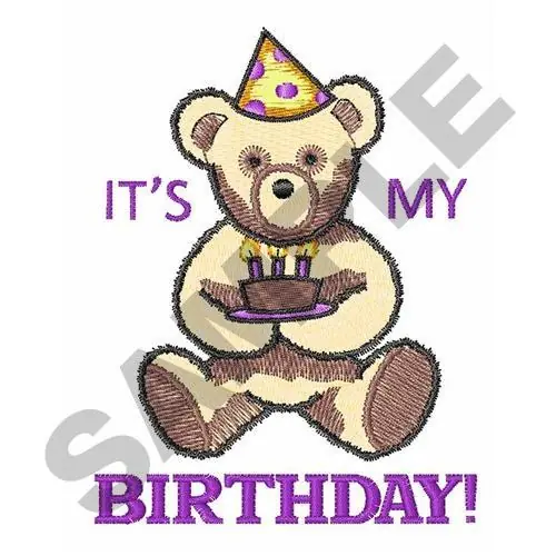 Brand New ITS MY BIRTHDAY Embroidery Design