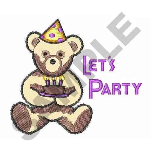 LETS PARTY Embroidery Design Wholesale