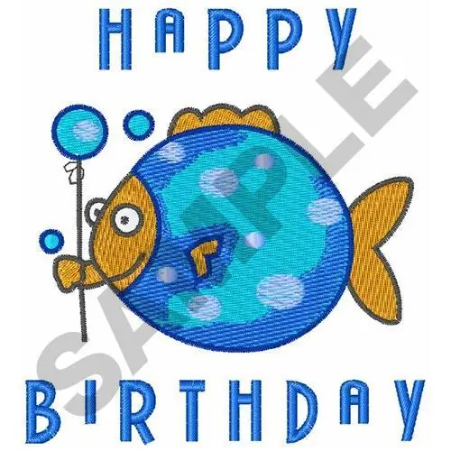 Secure Checkout HAPPY BIRTHDAY Embroidery Design