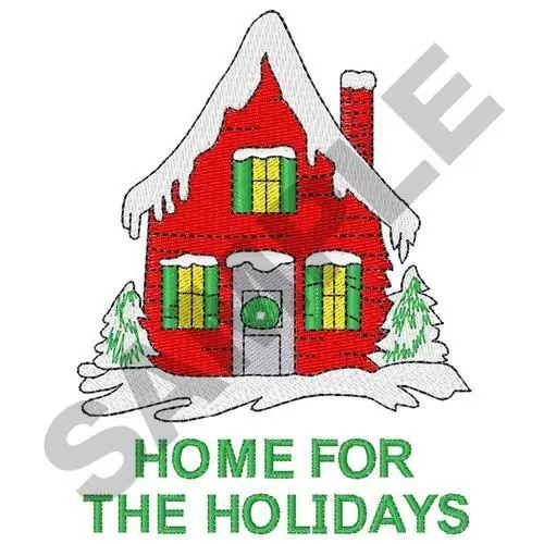 HOME FOR THE HOLIDAYS Embroidery Design Cheap