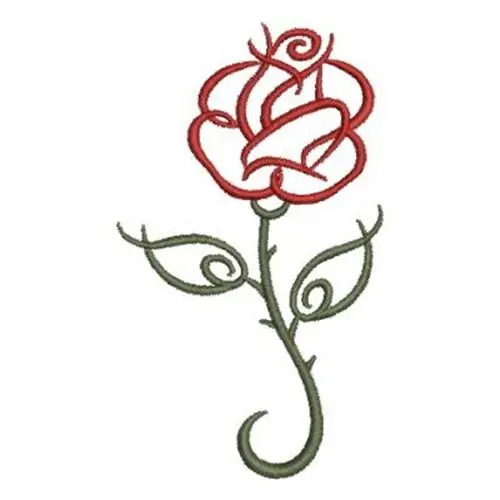 Simply Rose Outline Embroidery Design Fresh Stock