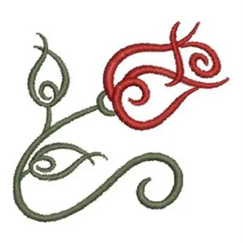 Simply Rose Corner Embroidery Design Professional Grade