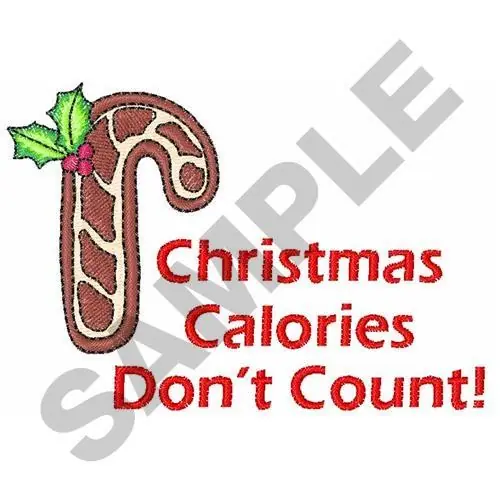 CALORIES DONT COUNT Embroidery Design Price Drop