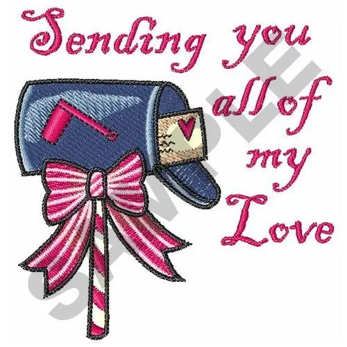 SENDING ALL MY LOVE Embroidery Design Buy Online