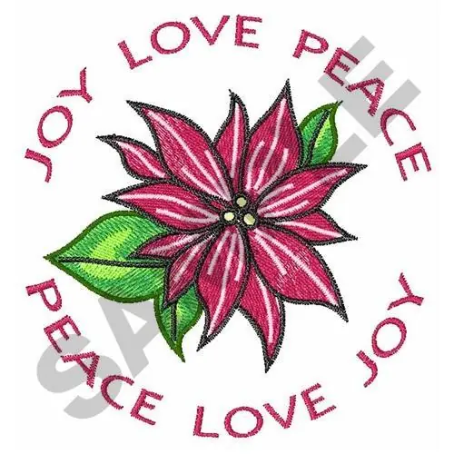 Fast Shipping JOY LOVE PEACE Embroidery Design