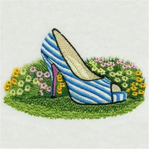 Open-Toed Heels Embroidery Design Bulk Order