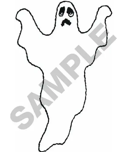 GHOST OUTLINE Embroidery Design Special Discount