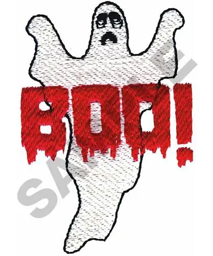 BOO! GHOST Embroidery Design Direct From Factory