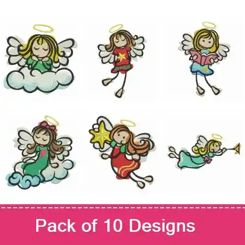 Limited Time Little Angels 2 Embroidery design pack by Ace Points, Embroidery Packs on EmbroideryDesigns.com