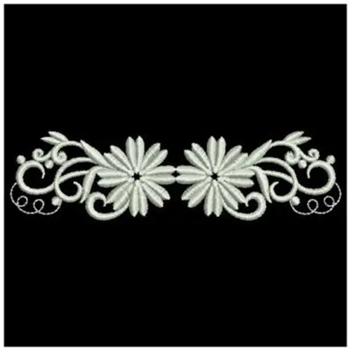 Authentic White Work Edge Embroidery Design