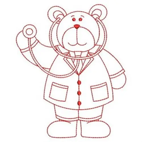 While Supplies Last Bear Doctor Embroidery Design