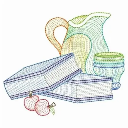Big Sale Tea & A Book Embroidery Design