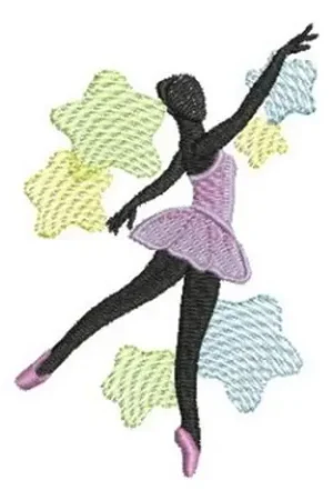Ballerina Star Embroidery Design Get Yours