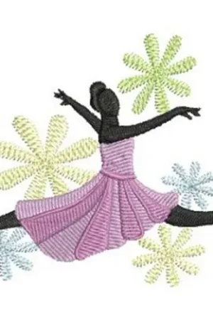 Buy Online Daisy Ballerina Embroidery Design