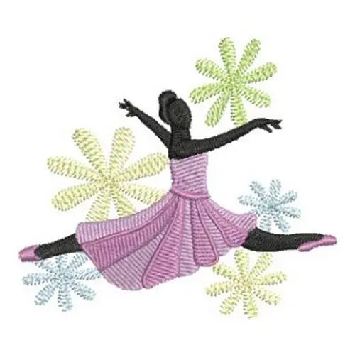 Buy Online Daisy Ballerina Embroidery Design