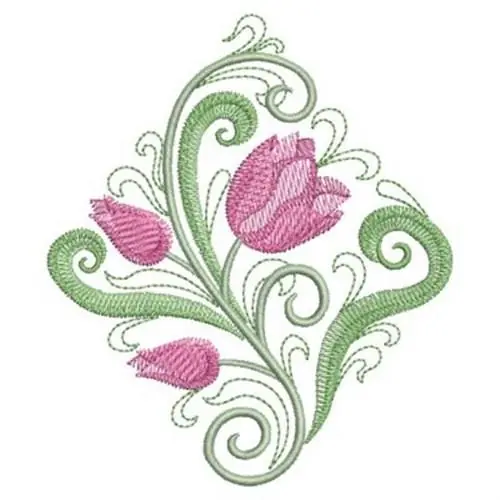 Trending Tulip Diamond Embroidery Design