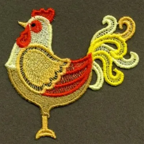 Hot Picks FSL Swirly Tail Bird Embroidery Design