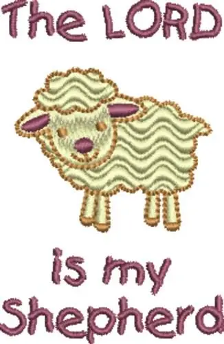 Lord Is My Shepherd Embroidery Design Sale