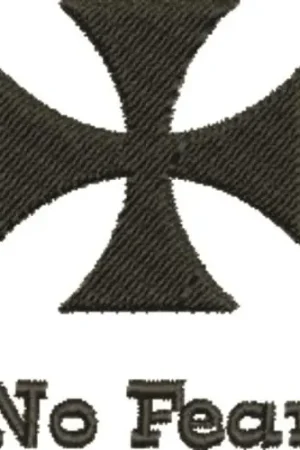 Handmade Maltese Cross No Fear Embroidery Design