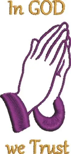 In God We Trust Embroidery Design High Quality