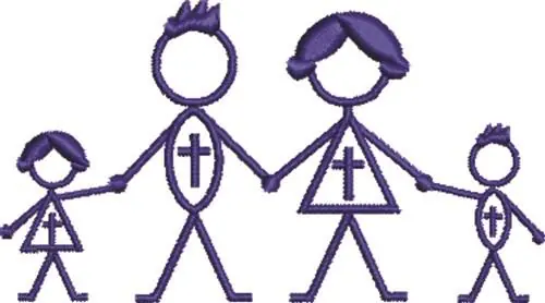 Free Shipping Christian Family Embroidery Design