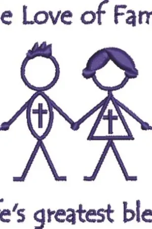 Christian Family Embroidery Design Shop Now