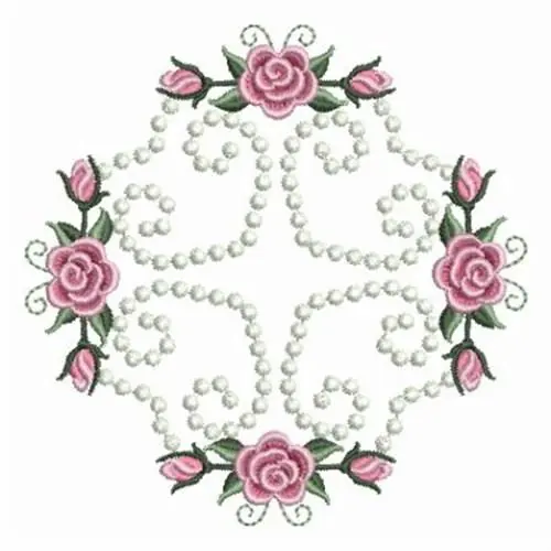 Rose Block Embroidery Design Latest
