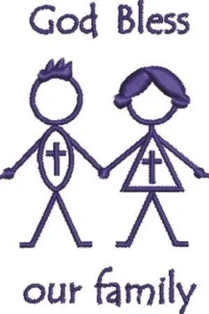 Christian Family Embroidery Design Sale