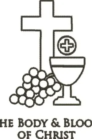 Shop Now Eucharist Outline Embroidery Design