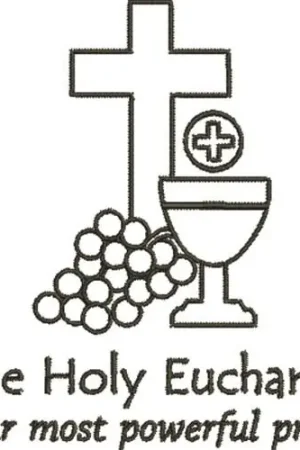 Deal Eucharist Outline Embroidery Design