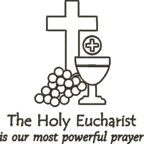 Deal Eucharist Outline Embroidery Design