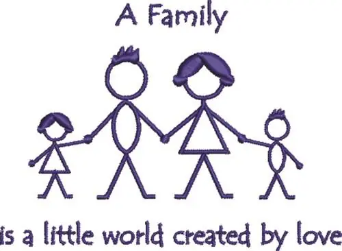 New Arrival Stick Family Embroidery Design