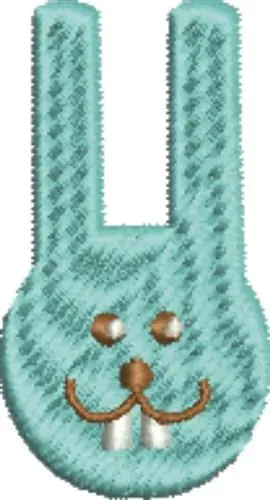 Wholesale Silly Blue Bunny Embroidery Design