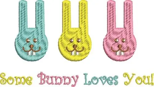 Best Price Silly Pastel Bunnies Embroidery Design
