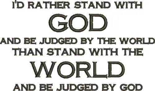 Stand with God Embroidery Design While Supplies Last