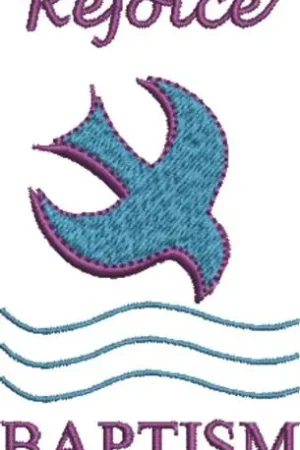 Popular Rejoice Baptism Embroidery Design