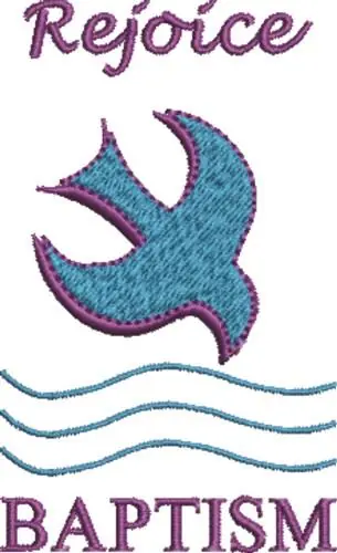Popular Rejoice Baptism Embroidery Design