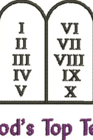 Gods Top Ten Embroidery Design Place Order
