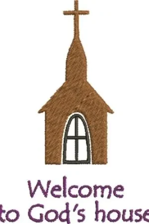 Welcome To Gods House Embroidery Design Direct From Factory