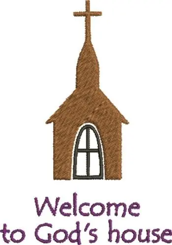 Welcome To Gods House Embroidery Design Direct From Factory