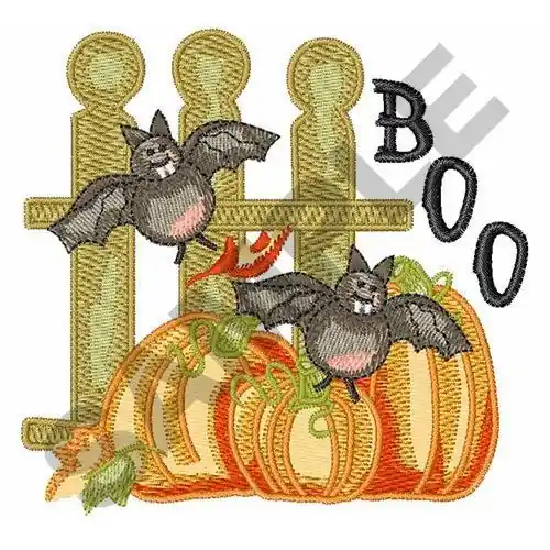 BOO Embroidery Design Authentic
