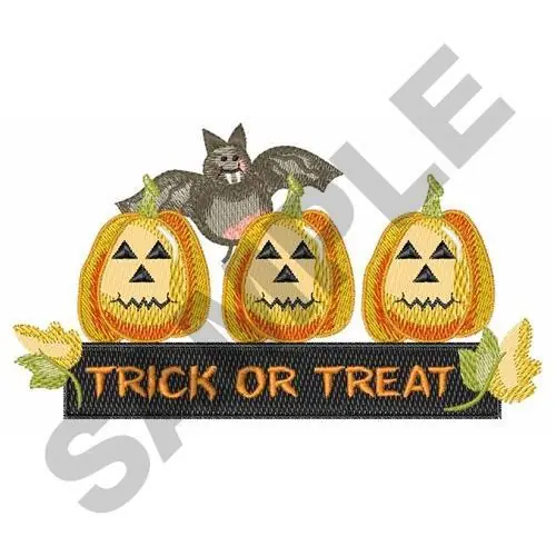 Special Discount TRICK OR TREAT SIGN Embroidery Design