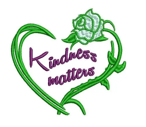 KINDNESS MATTERS Embroidery Design Crafted